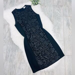 A.L.C. Lace Pattern Sheath Dress Black and Navy Size 10